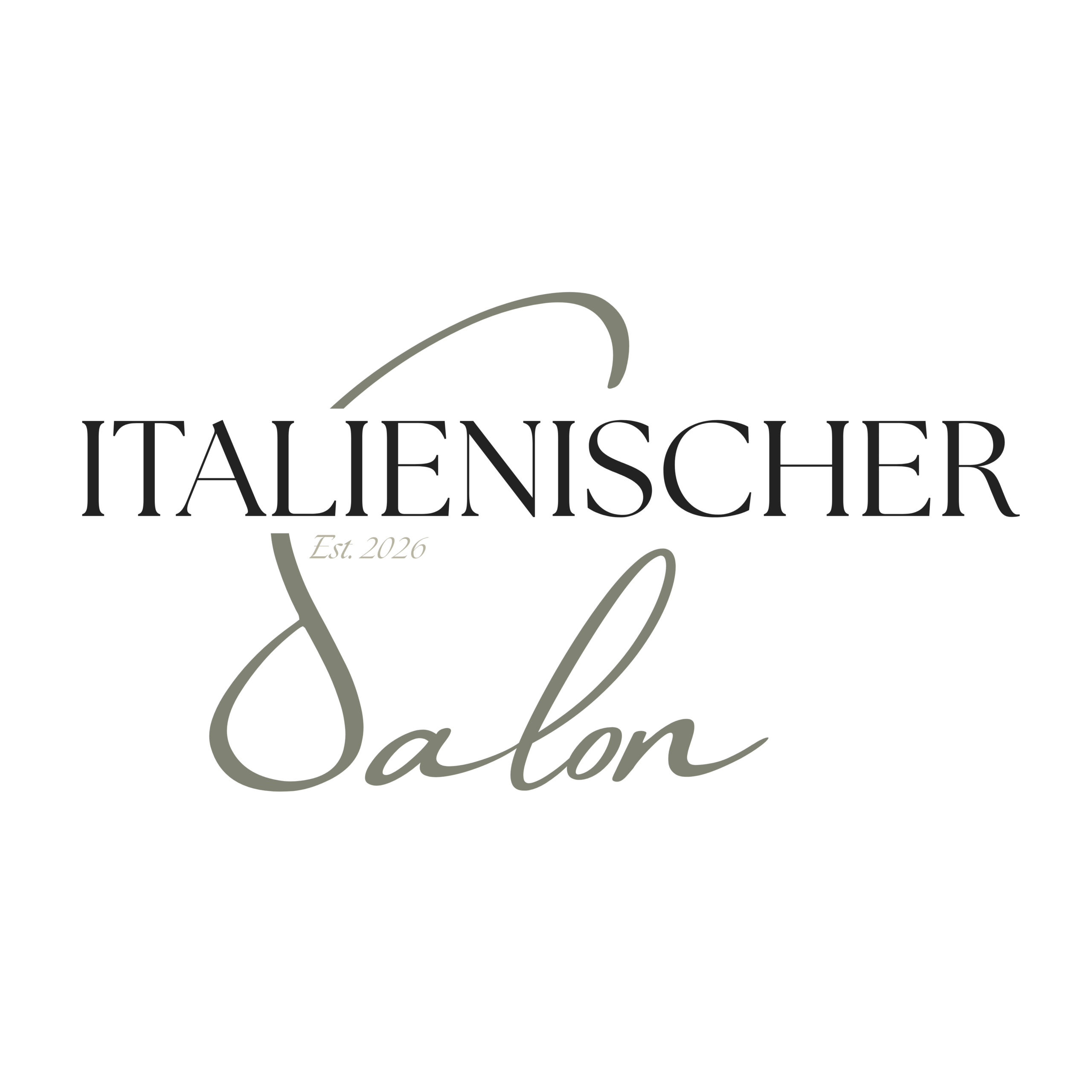 Das runde Logo des Italienischen Salons.